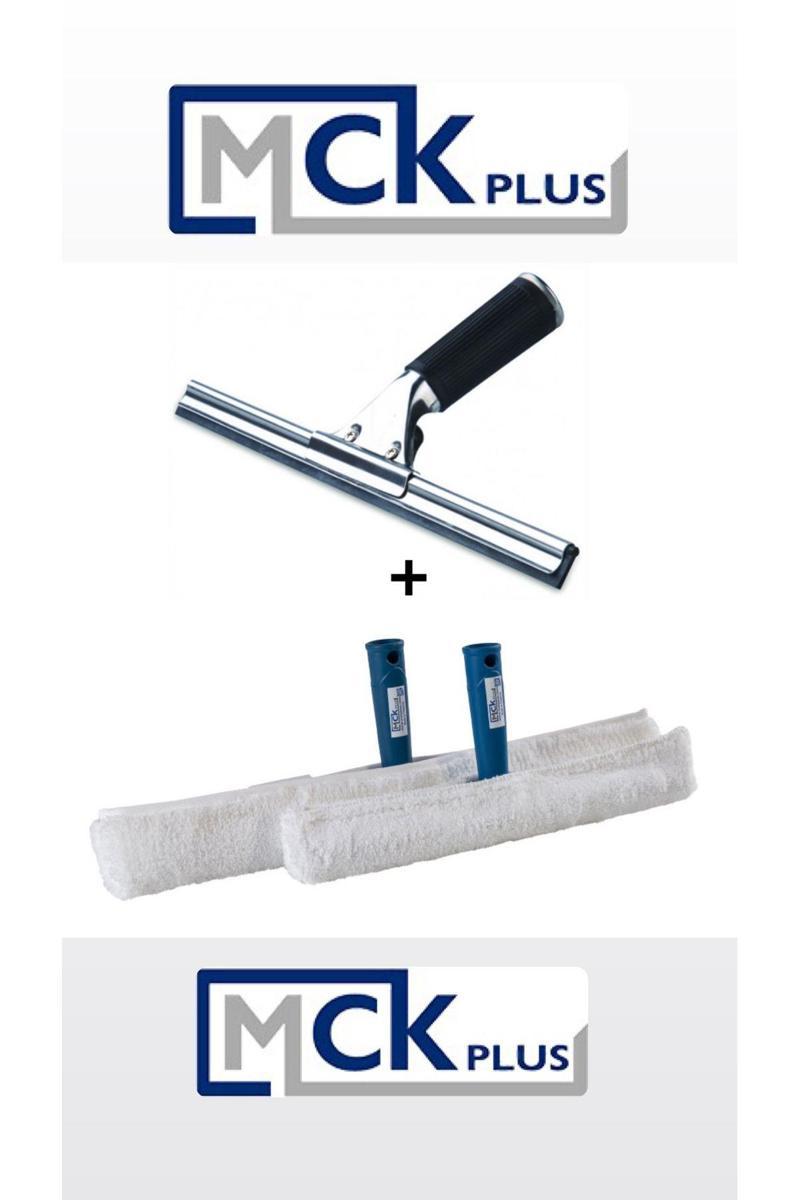 Cam Silme Aparatı Çekçek Metal 35Cm 2 Adet Mikrofiber Peluş Ve Aparatı 35 Cm Temizlik Seti