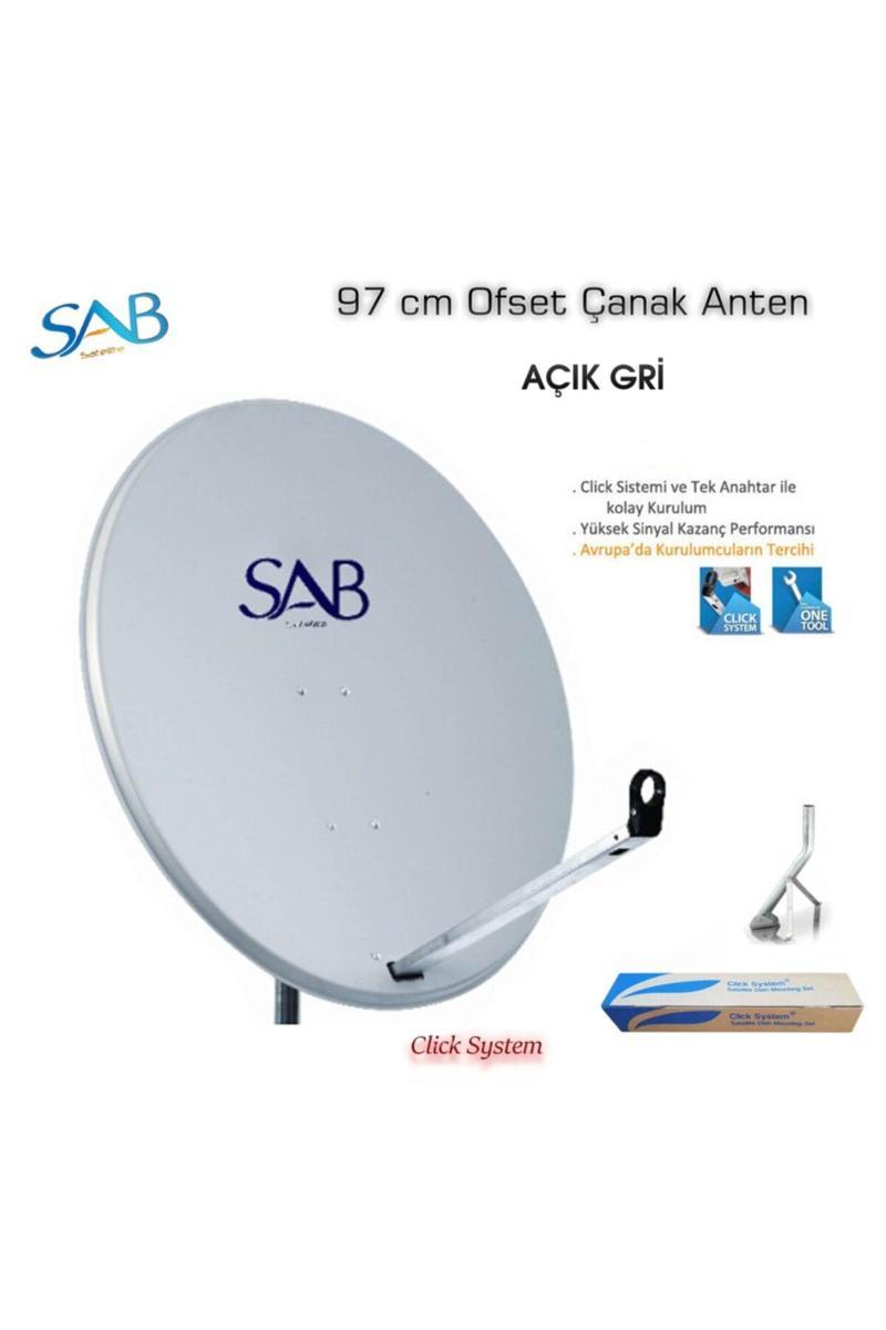 97 Cm Ofset Çanak Anten- Açık Gri