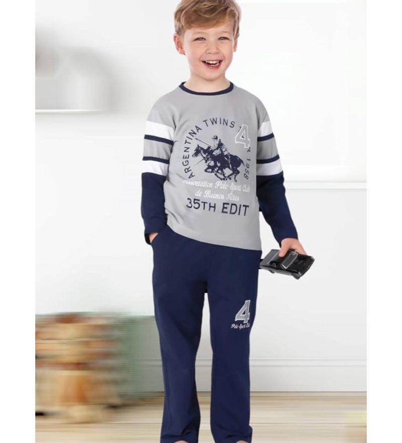 Erkek Çocuk Pijama Takımı Gri