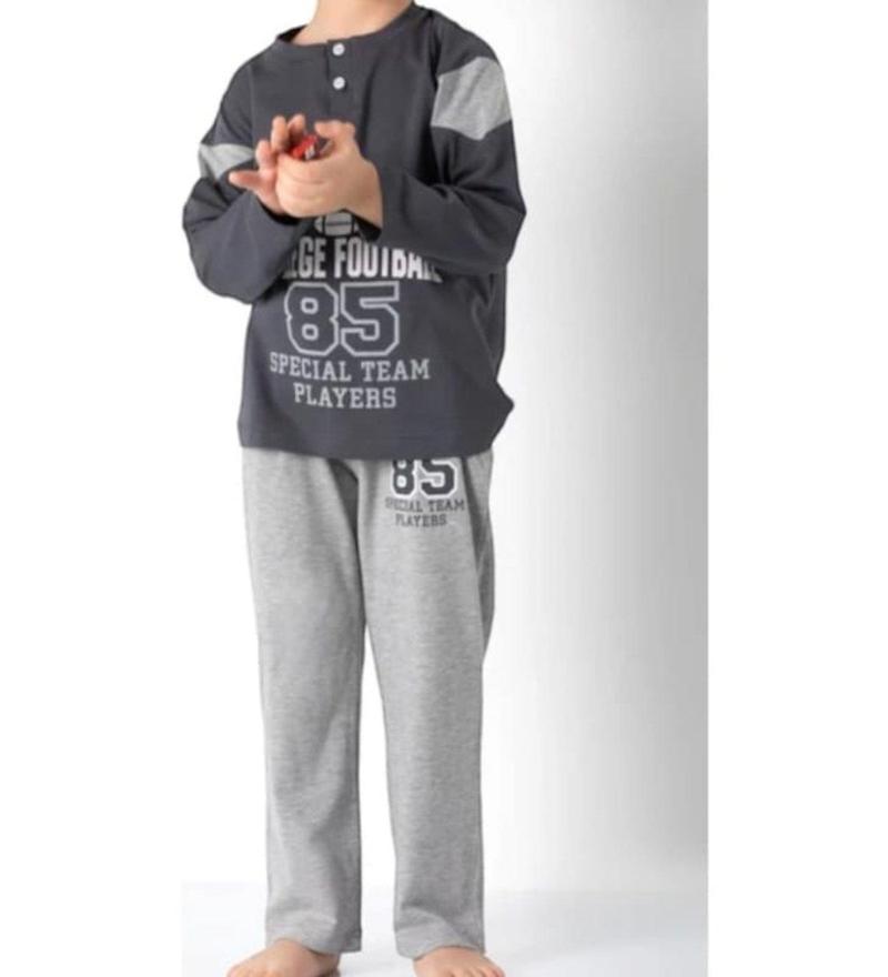 Erkek Çocuk Pijama Takımı Gri