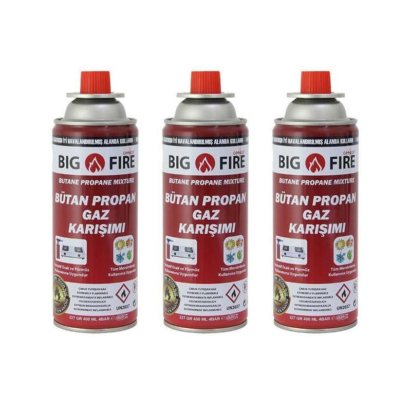Power 227gr Valfli Gaz Kartuşu Üçlü Set