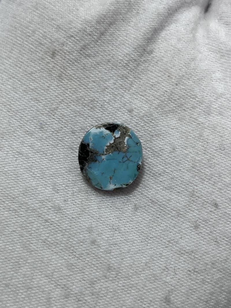Okyanus Temalı Doğal Kabaşon Firuze Taşı 5,1 Karat - Turkuaz Taşı 1,03 Gram