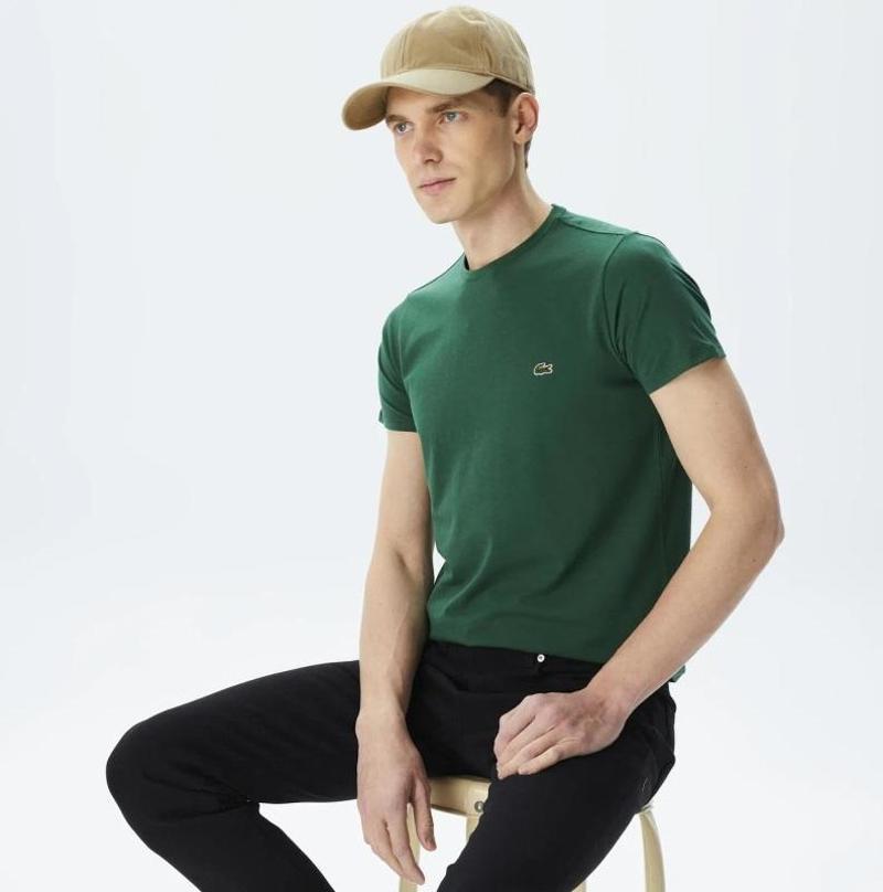 Bisiklet Yaka Pamuk T-Shirt