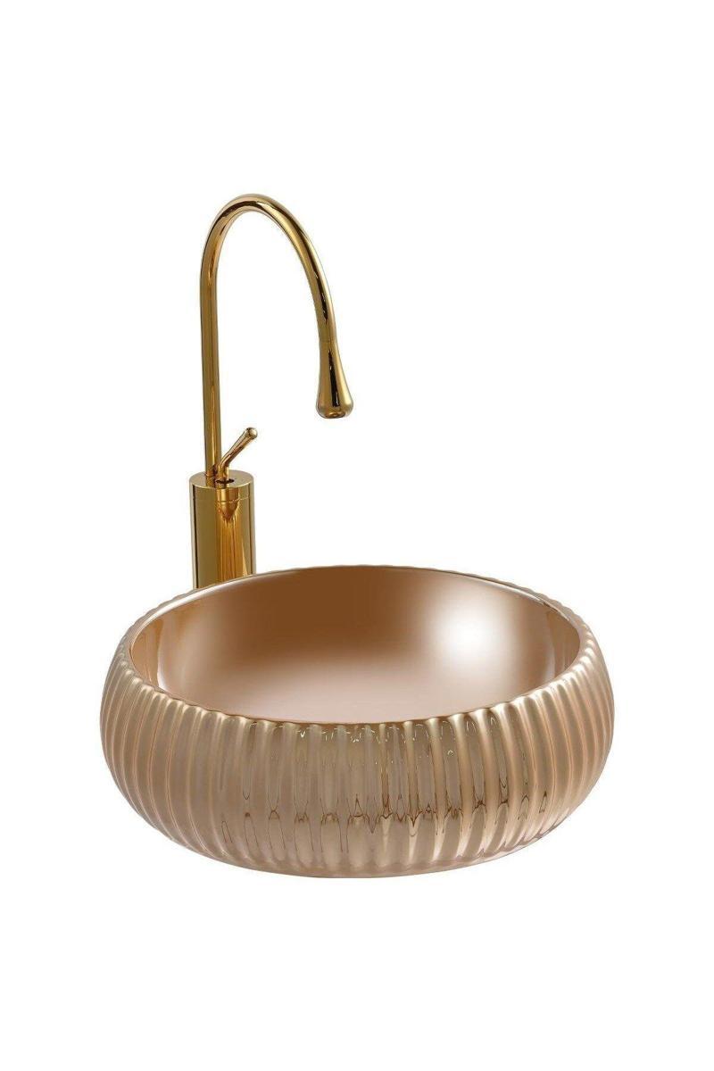 Tezgahüstü Lavabo (Altın) E-4161A