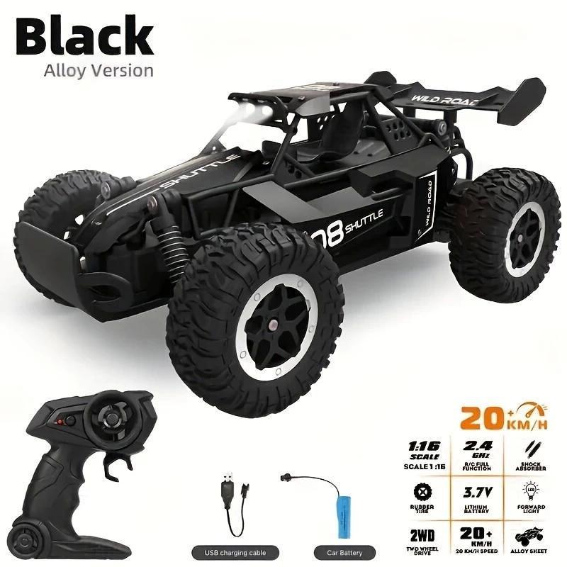 1:16 Off Road Şarjlı RC Uzaktan kumandalı SİYAH Arazi Aracı 5 Kanallı Tek Bataryalı 20 Km/s Hızında 