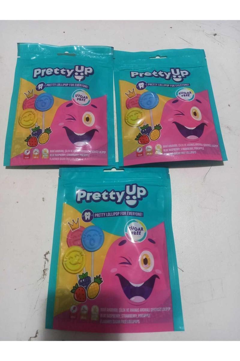 3 Adet Peretty Şekersiz Lolipop 10*Adet