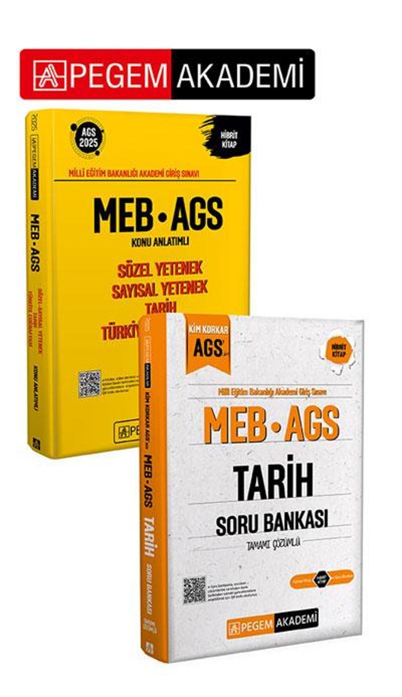 PEGEM AKADEMİ 2025 MEB-AGS Konu Anlatımlı Sözel Sayısal Yetenek Tarih Türkiye Coğrafyası + MEB AGS K