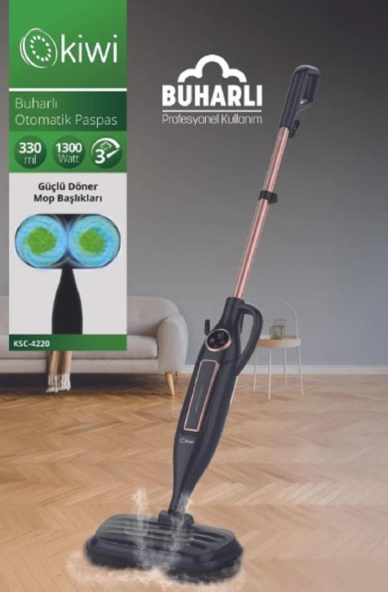 Ksc-4220 Çok Fonksiyonlu Ayarlanabilir Seviyeli 10 Aparatlı Dikey Buharlı Mop - Buharlı Temizleyici