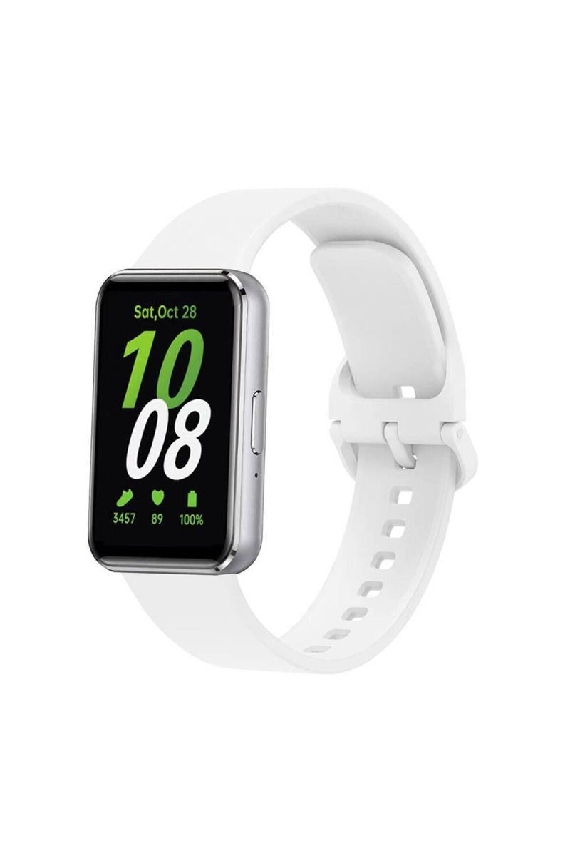 Galaxy Fit 3 Silikon Kordon Zore Krd-110 Strap Kayış-Beyaz