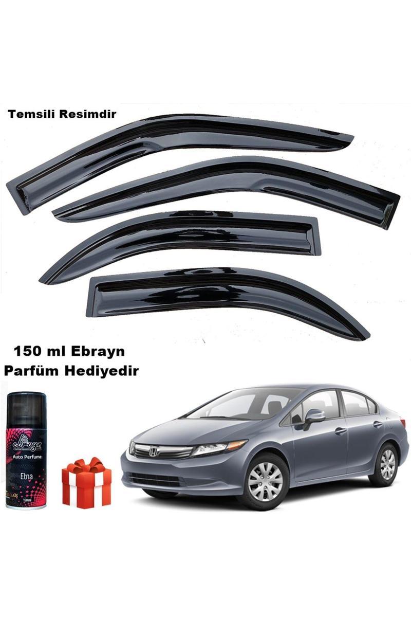 Honda Civic Mügen Cam Rüzgarlığı 2012-2016 Arası 4 Lü Takım Koku Hediyeli