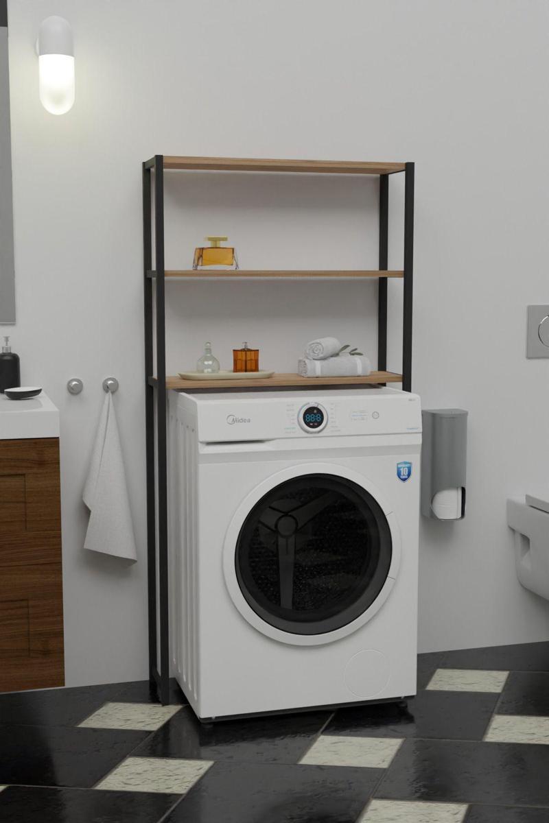 Çamaşır Makinasi Üstü Düzenleyici Raf Banyo Dolabı Rafı Makina Üstü Dolap Raf Atlantik Çam
