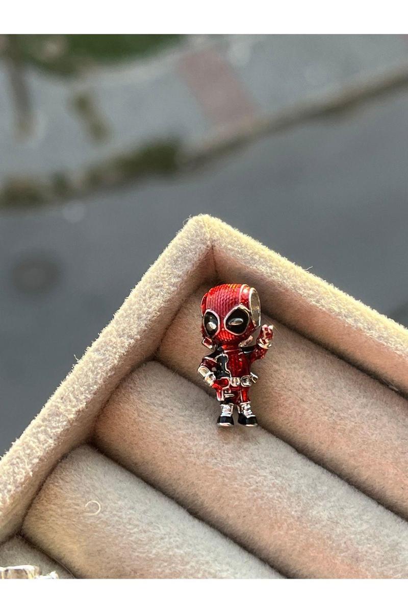Deadpool Charm Gümüş Kaplama Kırmızı #1