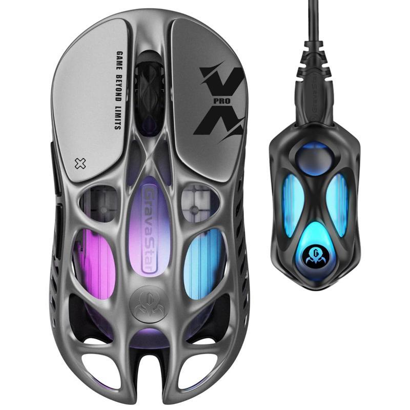 Mercury XPro RGB 32K DPI Optik Gaming Mouse+8K Dongle, Kablosuz, Magnezyum Alaşımlı, Progr