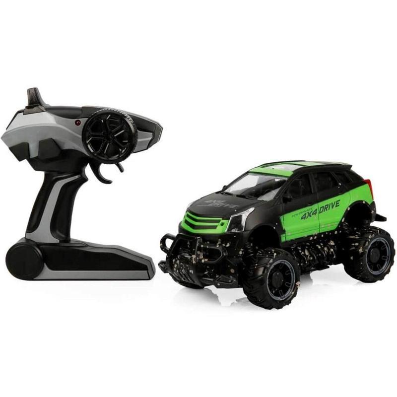 1:18 Uzaktan Kumandalı 4x4 Crazy Off-Road Araba 2.4 Ghz Usbj Şarj Siyah Yeşil