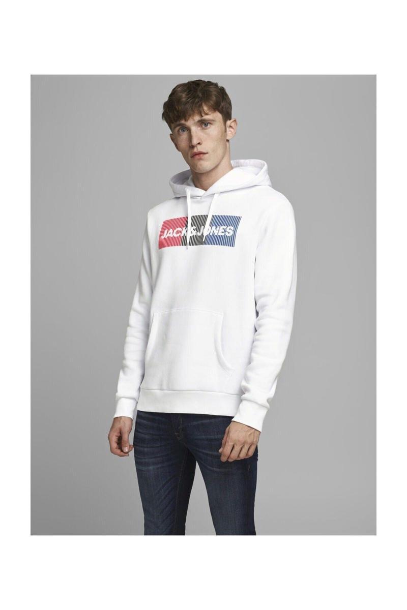 Logolu Erkek Kapüşonlu Sweatshirt - 12152840