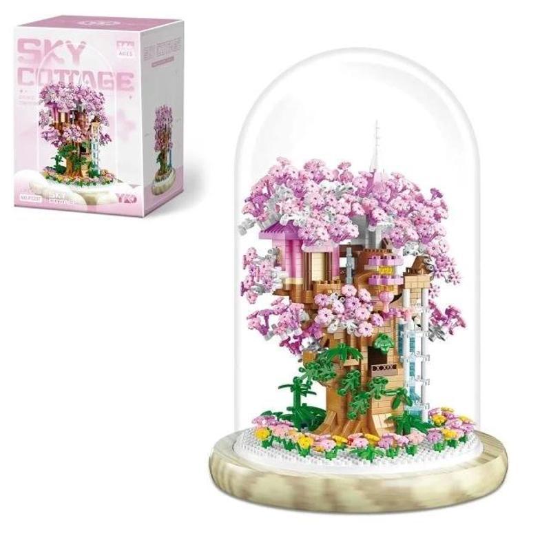 Insgen Kiraz Çiçeği Bonsai Ağaç Ev Yapı Seti