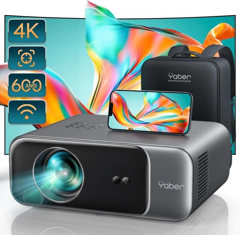 Pro Y9 5G WiFi Bluetooth Projektör, 15000LM 450 ANSI 1080P