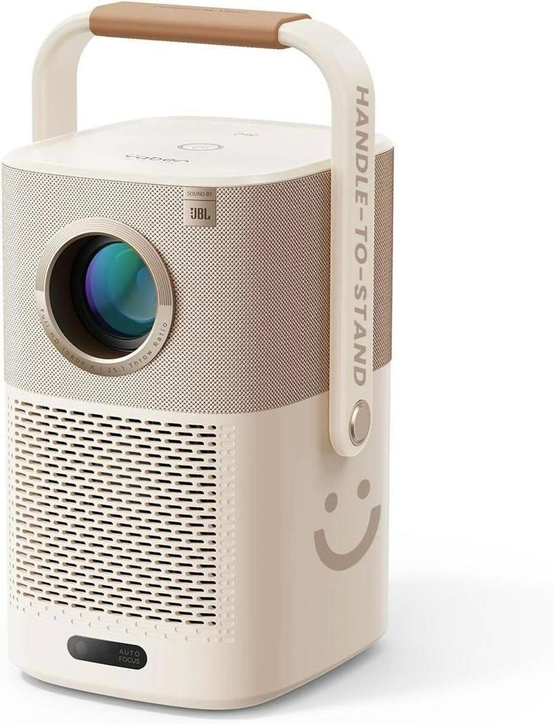 T2 1080P Projektör - WiFi 6 ve Bluetooth [JBL 2 Ses, 8W Hoparlör ve Dahili Pil]