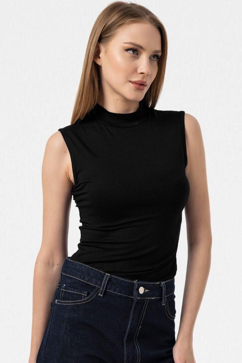 Siyah Kolsuz Body Bluz