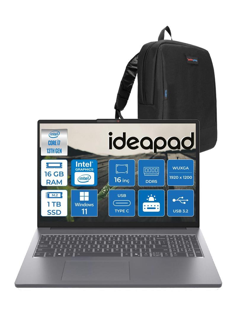 Ideapad Slim 3 16IRH10 Intel Core I7 13620H 16GB 1tb SSD Windows 11 Pro 16" Wuxga (1920X1200) IPS 300NITS Taşınabilir Bilgisayar 83K2001VTRP02 + Zetta Çanta