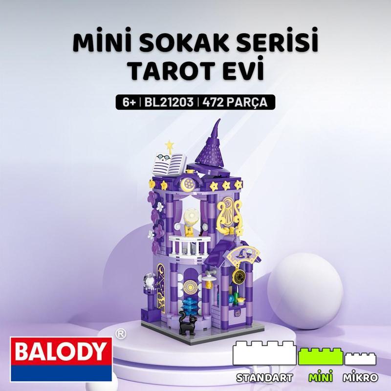 Mini Sokak Serisi – Tarot Evi (BL21203) – Mini Blok Yapı Oyuncakları Seti