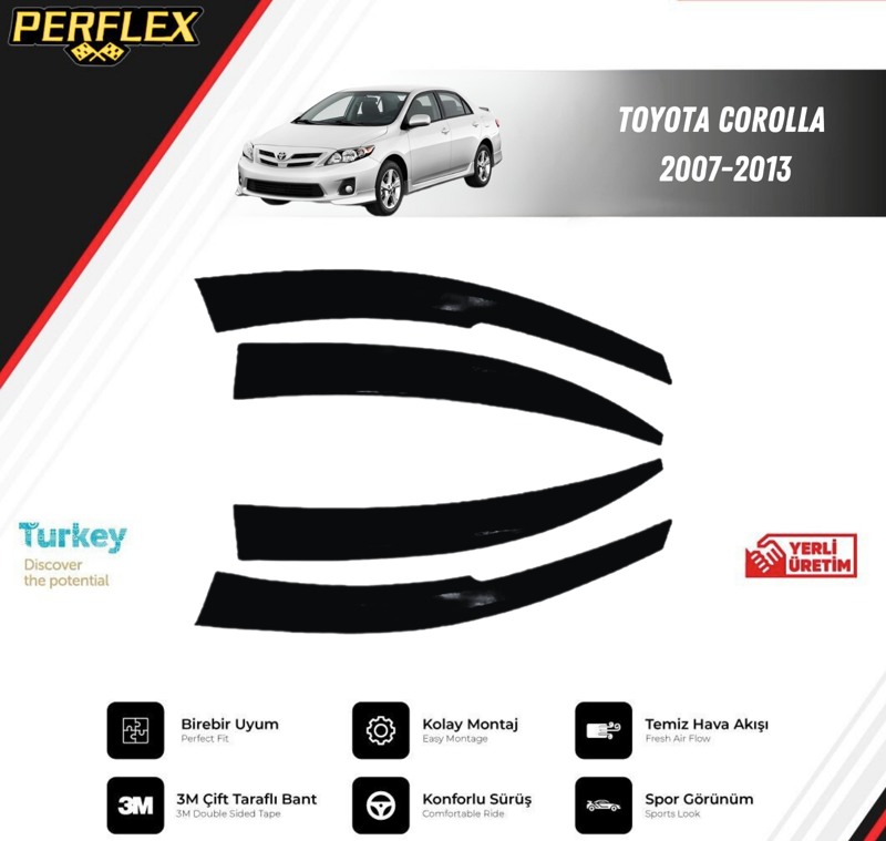 CAM RÜZGARLIĞI V2 MUGEN TOYOTA COROLLA 2007-2013