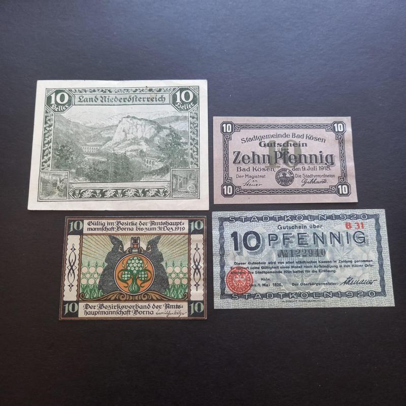 3996367f48a2cd0894 1918 - 1919 - 1920 Almanya Notgeld set ÇİL eski kağıt para