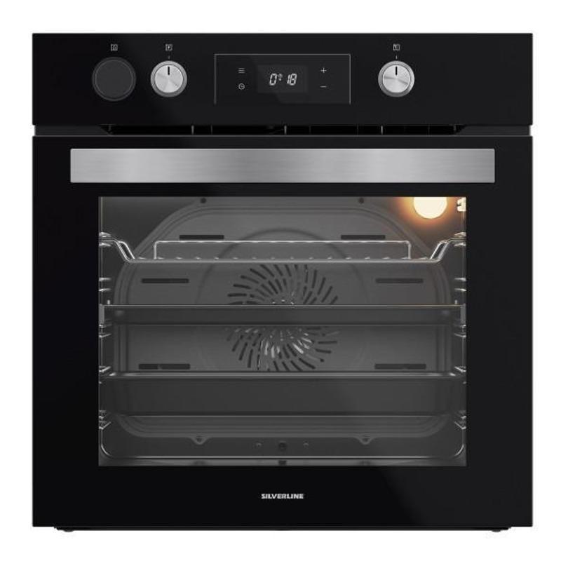 BO65P4B01 Buhar Destekli + Airfryer Özellikli Siyah Cam Ankastre Fırın