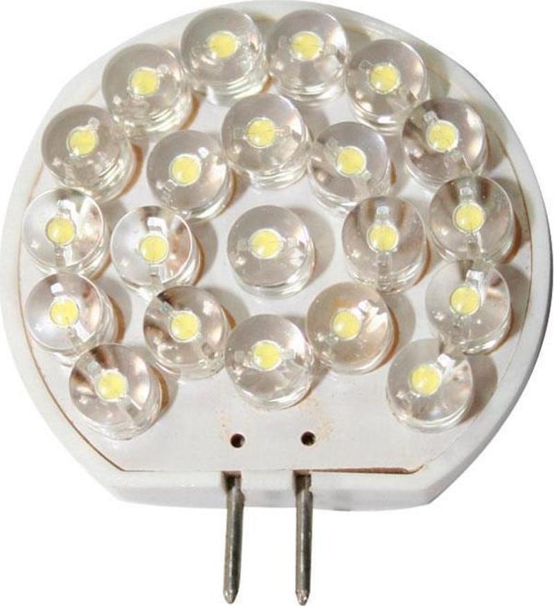Ampül 12V, LED, T30, G4, cool white - 21 LEDs, 40x30x8,2mm
