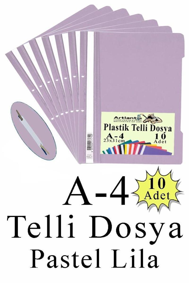 Telli Dosya Plastik A4 10 lu 1 Paket Poşet Dosyalara Uyumlu Ekonomik Kaliteli Şeffaf Kapak Telli Dosya Okul Büro Ofis