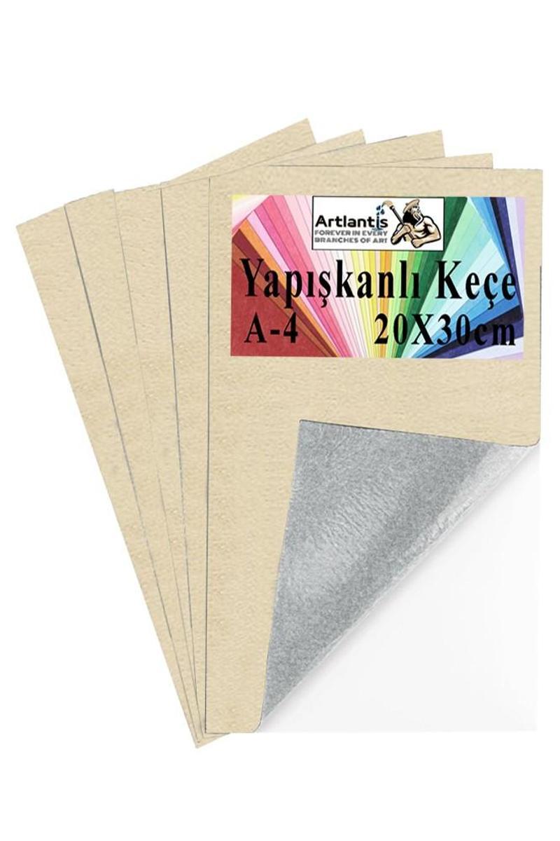 Yapışkanlı Keçe A4 20X30 cm 5 li 1 Paket 2.0 mm Kendinden Yapışkanlı Renkli Hobi Keçesi Elişi Keçe Kumaşı Anasınıfı Kreş