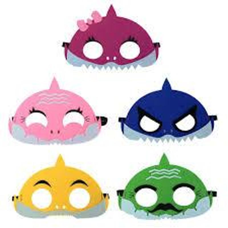 BABY SHARK PARTİ ZAMANI MASKE 6 'LI