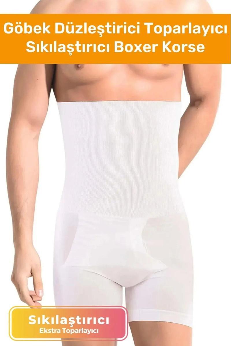 Özel Üretim Göbek Düzleştirici Toparlayıcı Sıkılaştırıcı Bel Inceltici Erkek Duble Boxer Korse