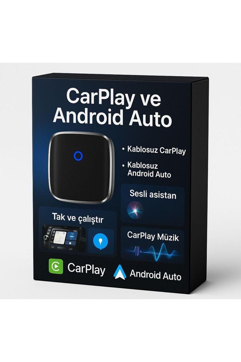 Tak Çalıştır Kablosuz Apple & Android Auto Mini Usb Adaptörü Taşınabilir Bluetooth Wifi
