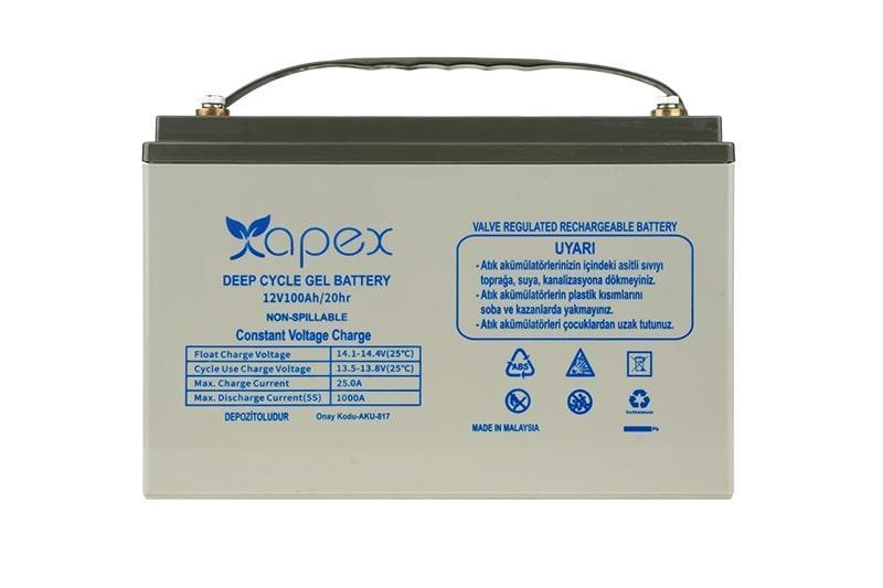 12V 100Ah Jel Akü Apex