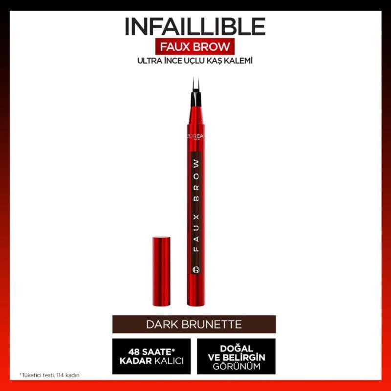 Infaillible Faux Brow Ultra İnce Uçlu Kaş Kalemi - Dark Brunette