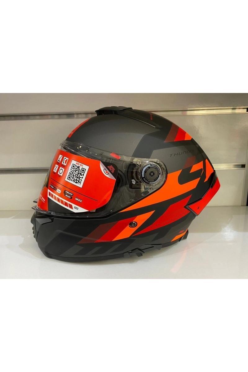 Kask Mt Thunder 4 Sv Ergo B15 Mat Kırmızı/grı