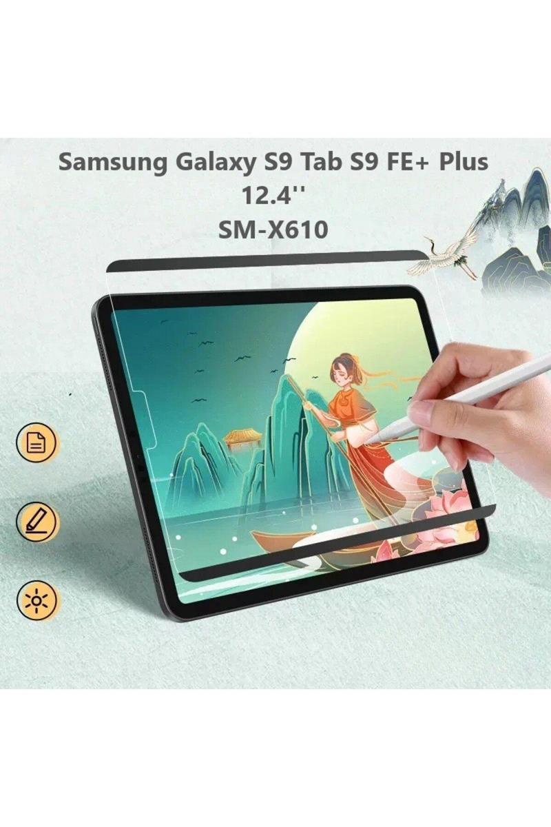 Samsung Galaxy Tab S9 Fe Plus 12.4 Inç Uyumlu Ekran Koruyucu Magnetic (MIKNATISLI) Kağıt Hissiyatlı