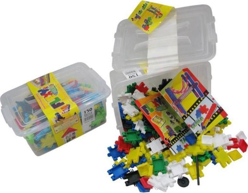 Oyuncak Flexy Tangles Lego 150 Parça Yapım Seti Saklama Kabında