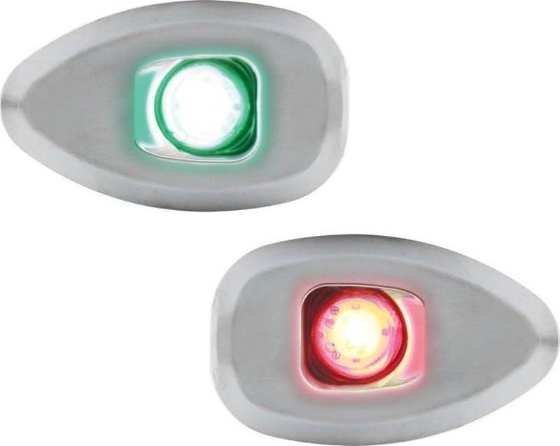 MICRO LED 12 İskeleSancak 112.5° Feneri, Set, Yüzey mon.,Krom G.,deliksiz