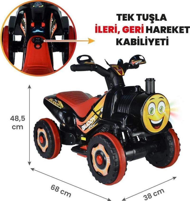 6V Akülü ATV Buddy Siyah