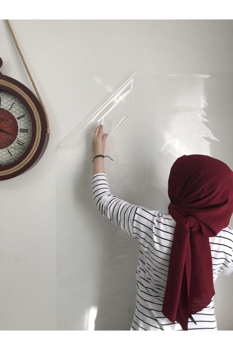 5 Adet Şeffaf Akıllı Kağıt Tahta 60X100 Cm Şeffaf Yazı Tahtası Kalem Hediye