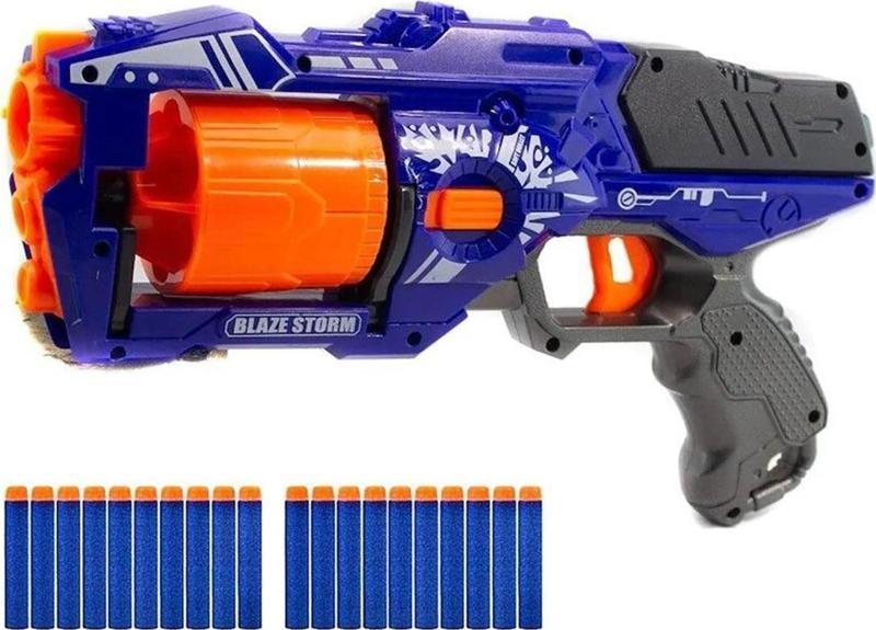 Nerf Yumuşak Mermi Atan Tabanca 20 Mermili FAB.6464