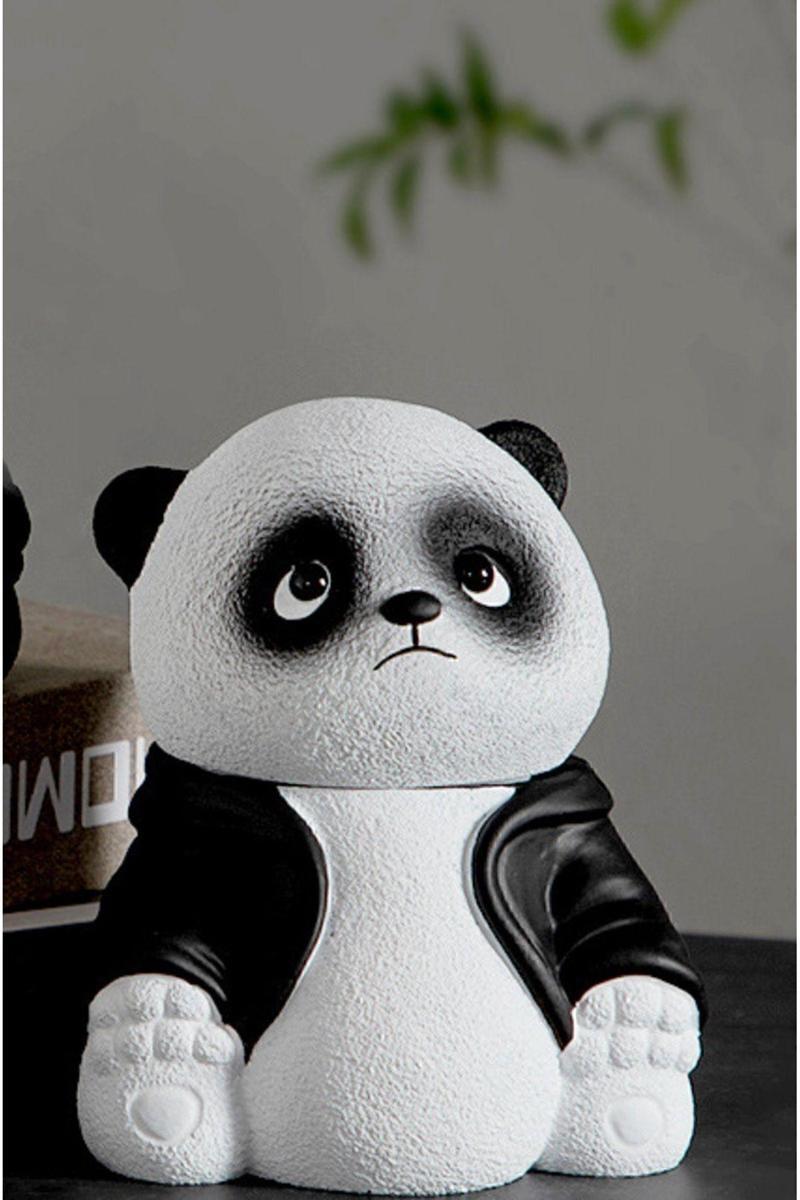 Yeni Dekoratif Kapaklı Sevimli Panda Küllük, Kültablası
