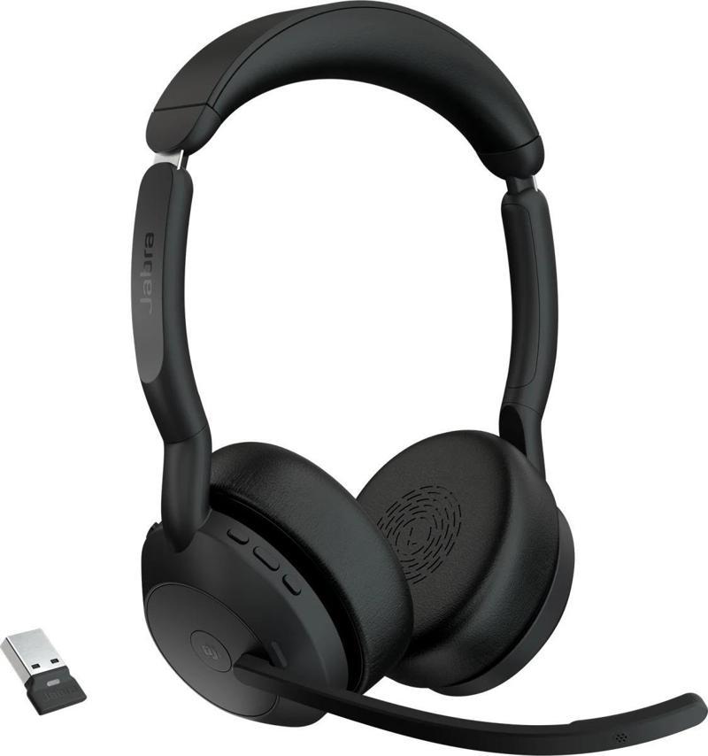 Evolve2 55 Duo Siyah Kulak Üstü Kulaklık (Jabra Türkiye Garantili)