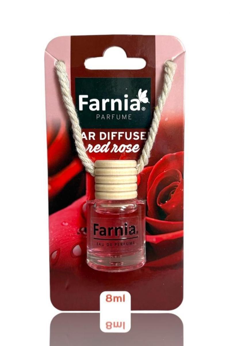 Yüksek Esanslı Askılı Araç Kokusu EDP Parfüm Kırmızı Gül 8 Ml