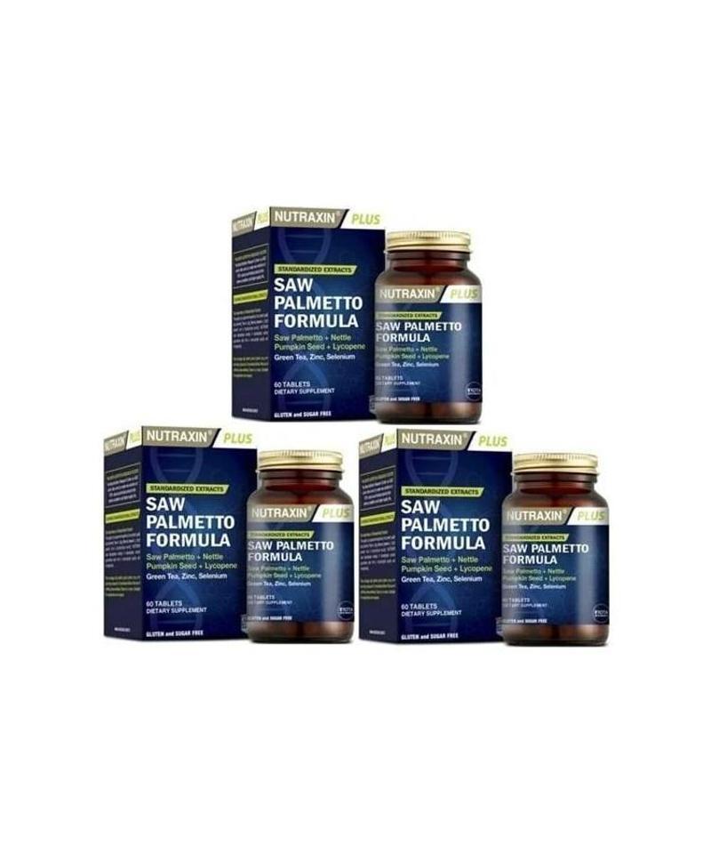 PLUS SAW PALMETTO FORMULA 60 TABLET x 3 ADET