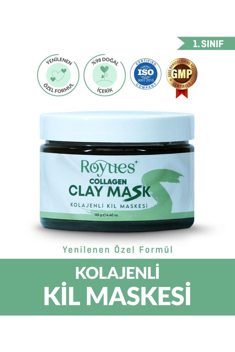 Kolajen Kil Maskesi - Leke  Ve Siyah Nokta Giderici Yüz Maskesi - Collagen Clay Mask - 125 Gr