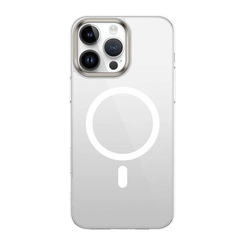 Apple iPhone 16 Pro Kılıf M-safe Şarj Özellikli Şeffaf Cam Arka Yüzey Zore G-Glass Kapak