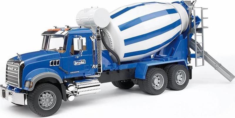 Mack Granıte Beton Mikser Mavi-Beyaz 1:16 Ölçekli Model Kamyon